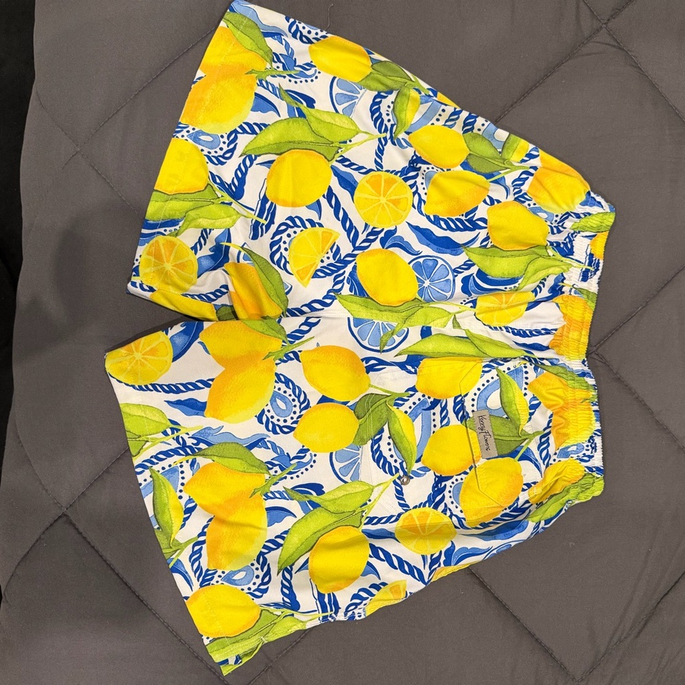 Kenny Flowers Lemon Pattern men’s swim shirts - brand new